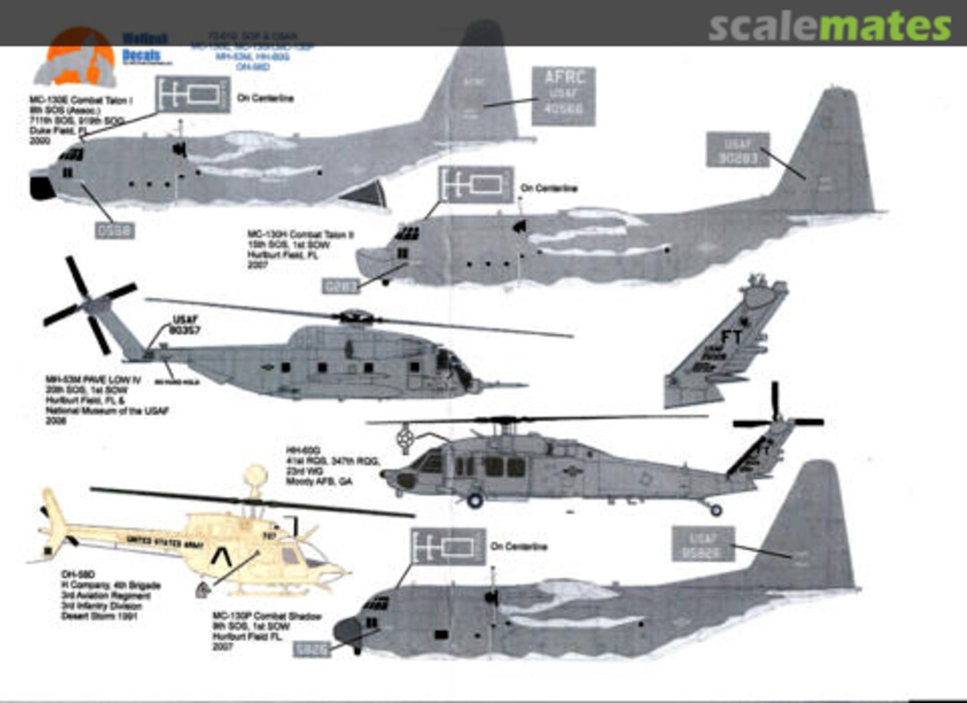 Boxart SOF & CSAR 72-010 Wolfpak Decals