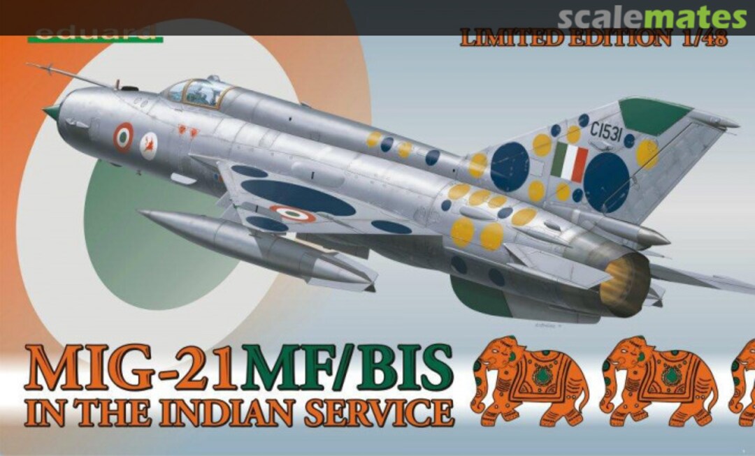 Boxart MiG-21MF/BIS in the Indian Service 1171 Eduard