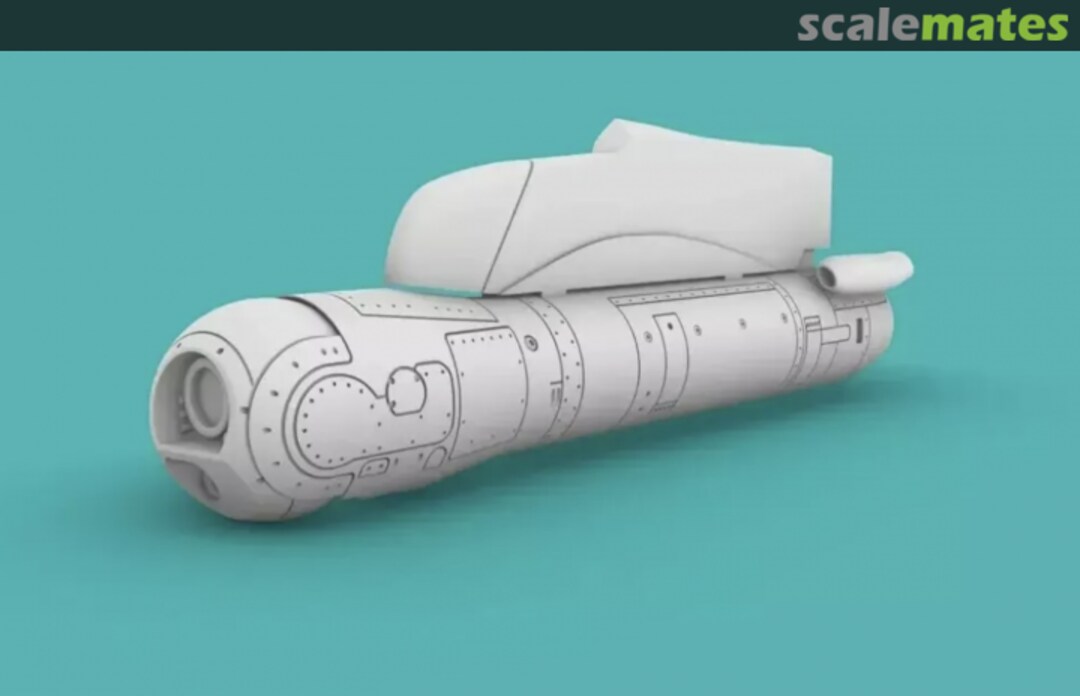 Boxart DAMOCLES Targeting pod for RAFALE with pylon RM72017 Rise144Models