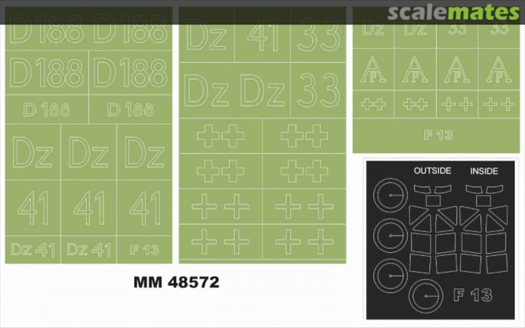 Boxart Junkers F-13 - maxi paint mask set MM48572 Montex