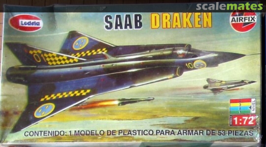 Boxart Saab Draken  Airfix/Lodela