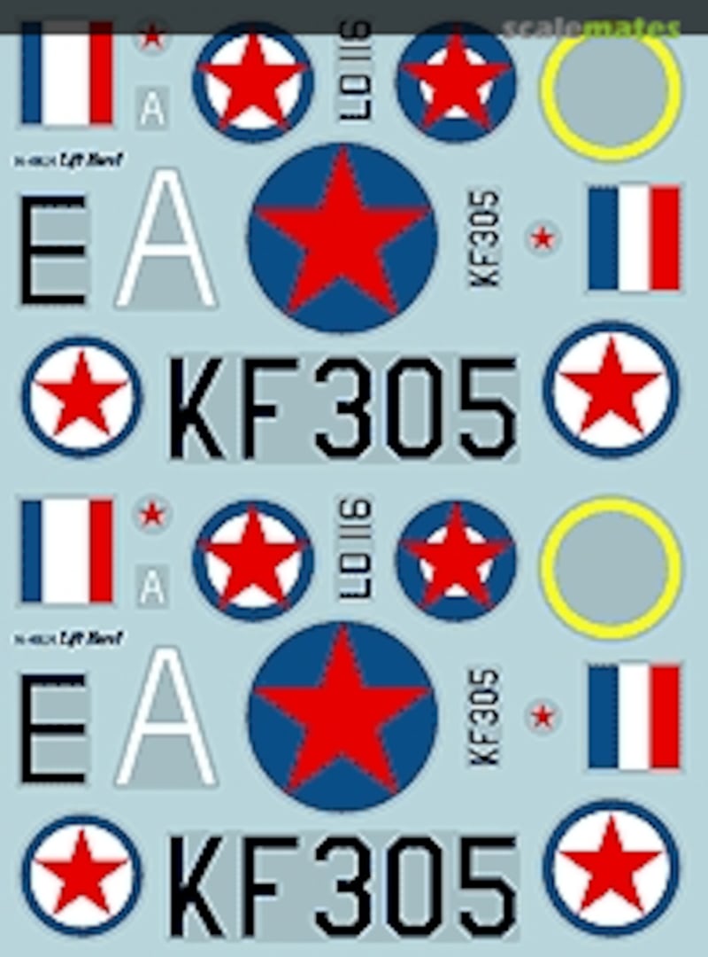 Boxart Yugoslav Partisan Hurricane Mk IIc and Harvard Mk IIb N-48LH Lift Here Decals