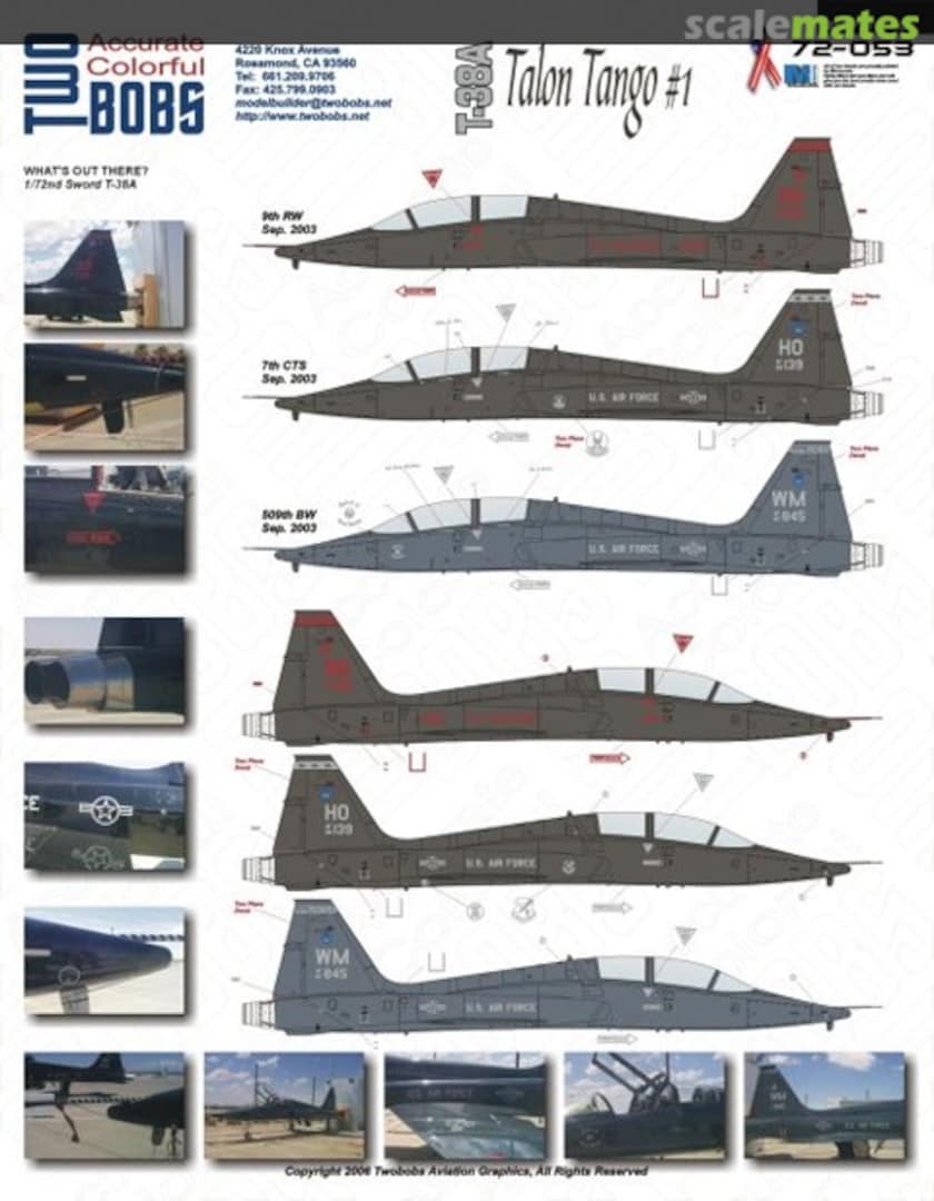 Boxart T-38A 72-053 TwoBobs Aviation Graphics