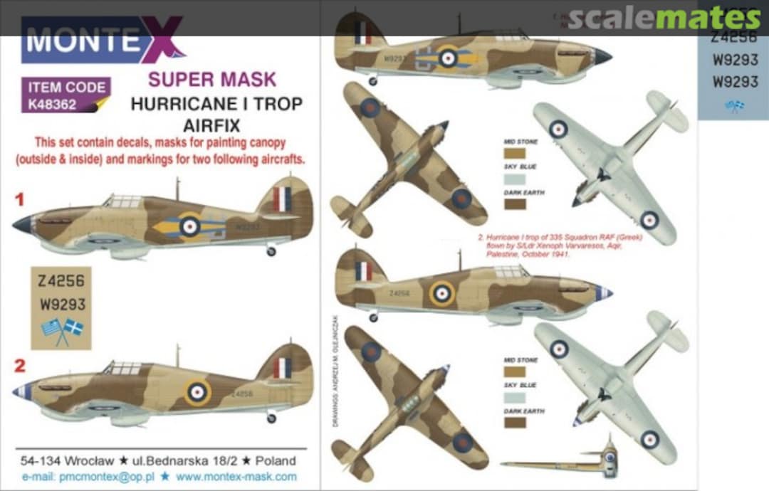 Boxart Hurricane Mk.I Trop. K48362 Montex