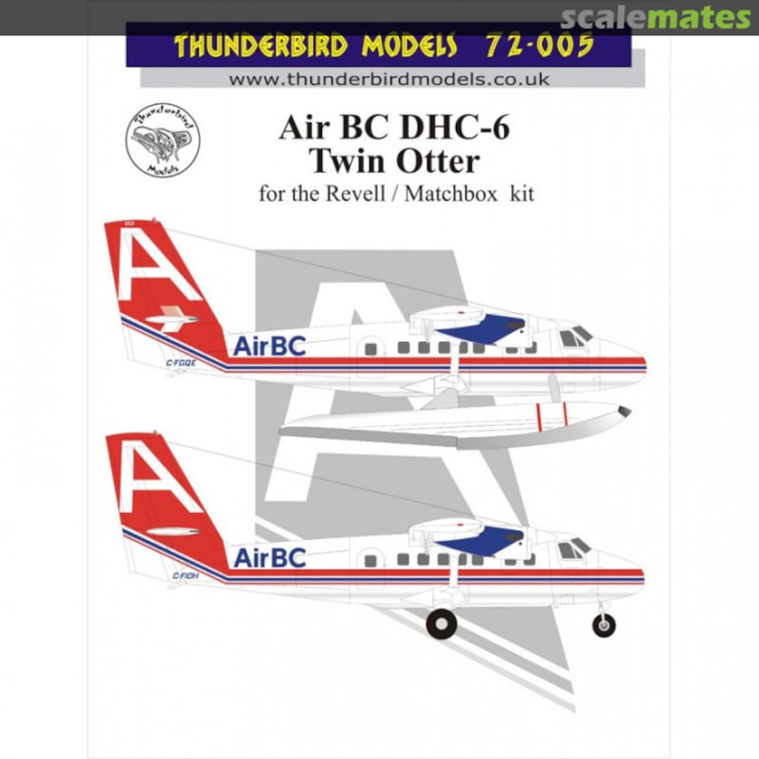 Boxart Air BC de-Havilland-Canada DHC-6 Twin Otter 72-005 Thunderbird Models