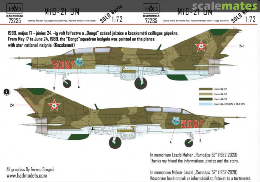 Boxart MiG-21 UM 5091 72235 HADmodels 