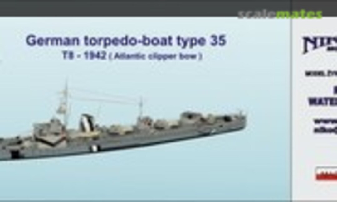 1:700 German torpedo-boat type 35 T8 1942 ( Atlantic clipper bow ) (Niko Model 7112)