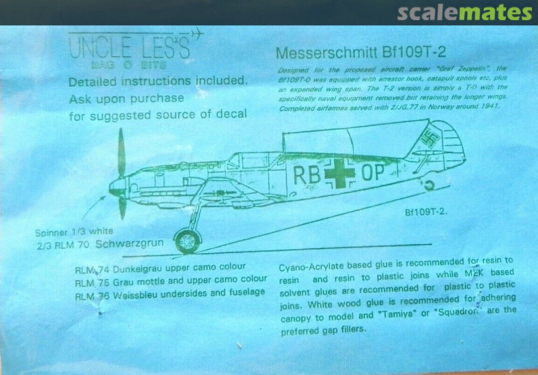 Boxart Messerschmitt Bf 109T-2  Uncle Les