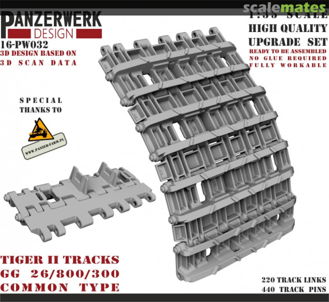 Boxart Tiger II common Tracks 16PW-032 Panzerwerk design