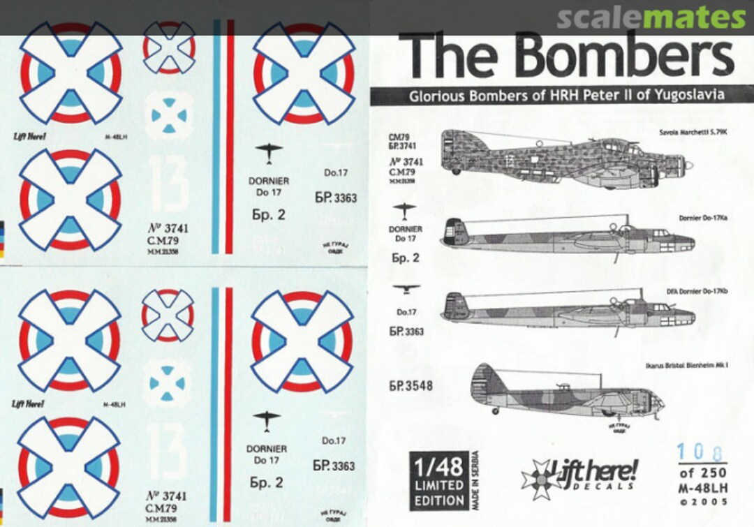 Contents Glorious Bombers of HRH Peter II of Yugoslavia M-48LH Lift Here Decals