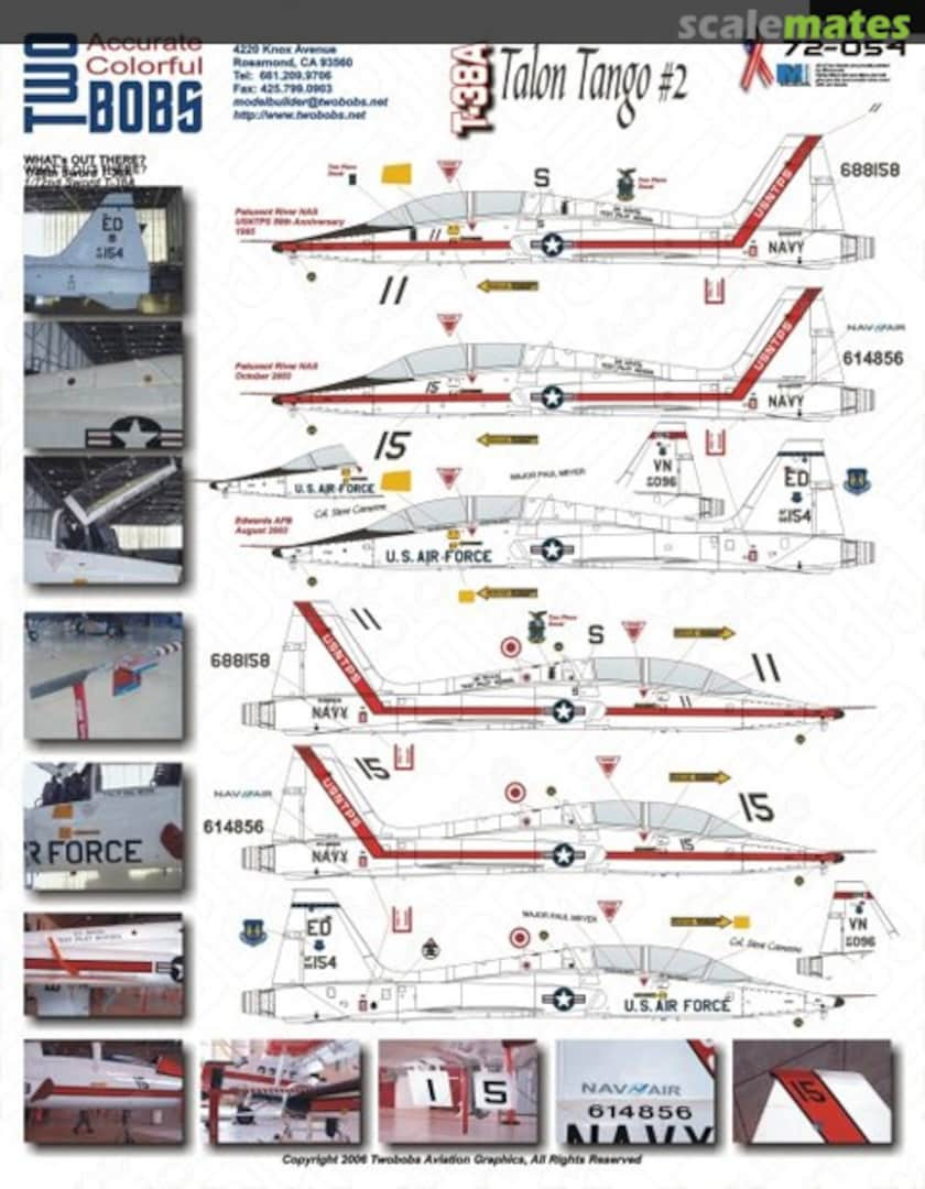 Boxart T-38A 72-054 TwoBobs Aviation Graphics