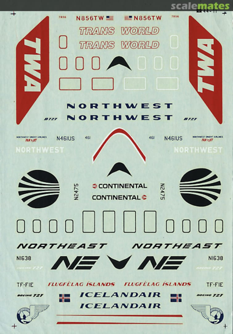 Boxart Boeing 727 44-11 Microscale