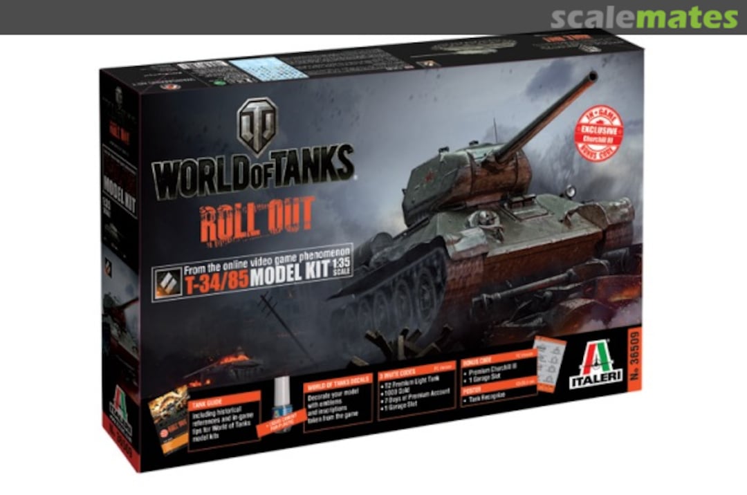 Boxart T34/85 36509 Italeri