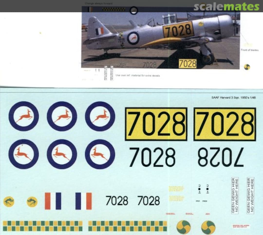 Boxart SAAF T-6 Harvard MAV-480205 MAV Decals