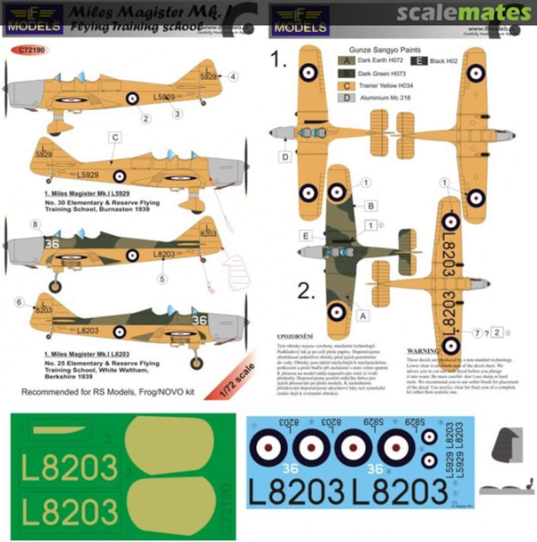 Boxart Miles Magister Mk.I Flying Training C72190 LF Models