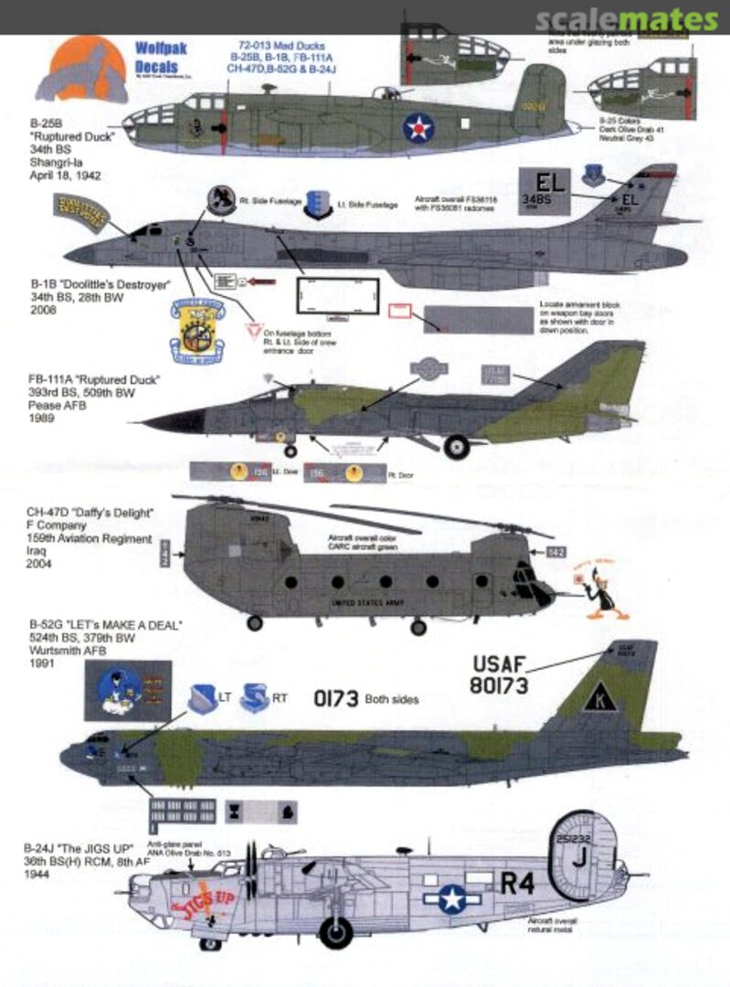 Boxart Mad Ducks 72-013 Wolfpak Decals