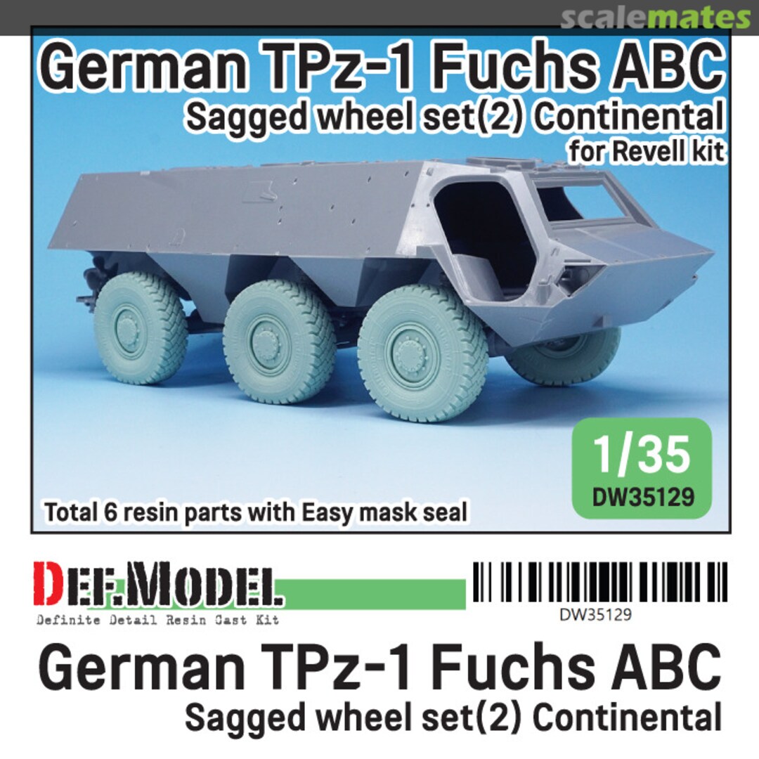 Boxart German TPz-1 Fuchs ABC Sagged Wheels (2) Continental HCS DW35129 Def.Model