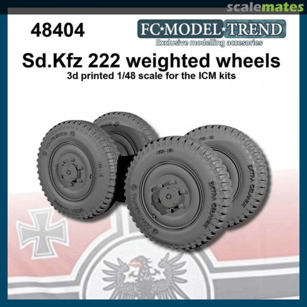 Boxart Sd.Kfz 222 weighted wheels 48404 FC Model Trend