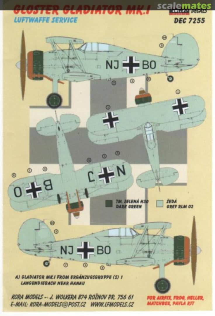 Boxart Gloster Gladiator Mk.I DEC7255 Kora Models