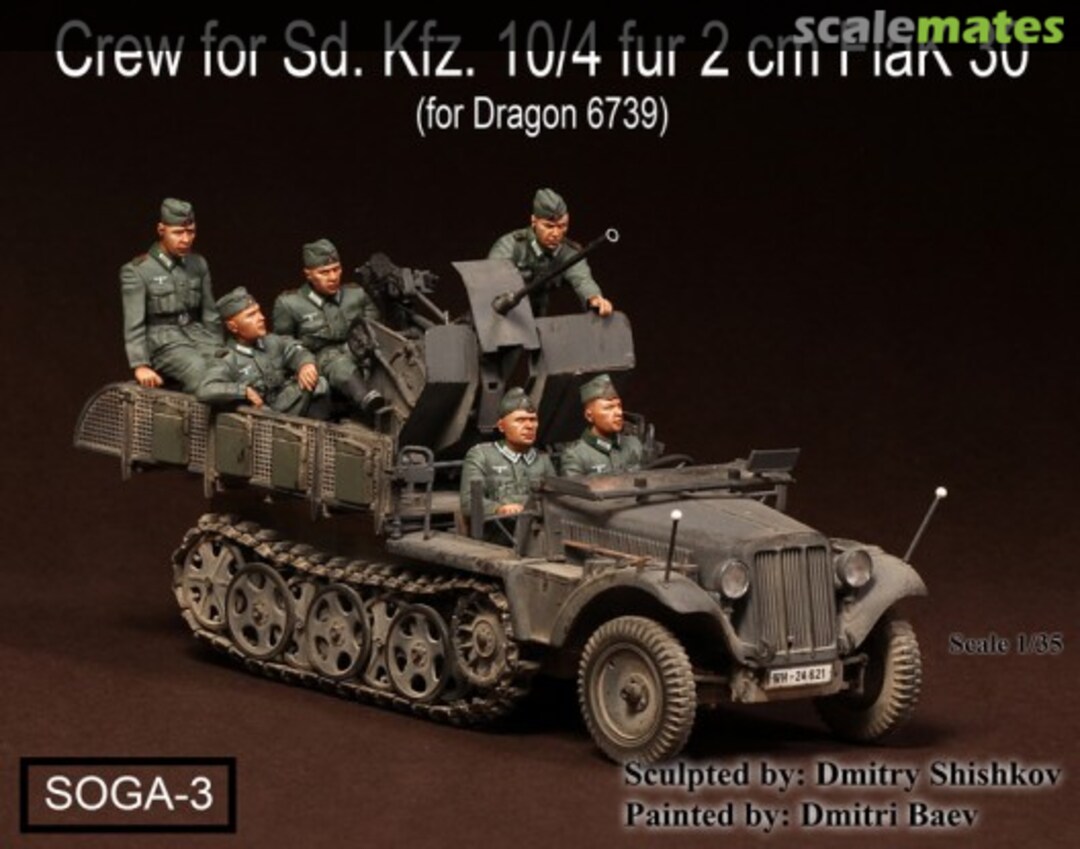 Boxart Crew for Sd.Kfz.10/4 fur 2cm FlaK 30 SOGA-3 SOGA Miniatures