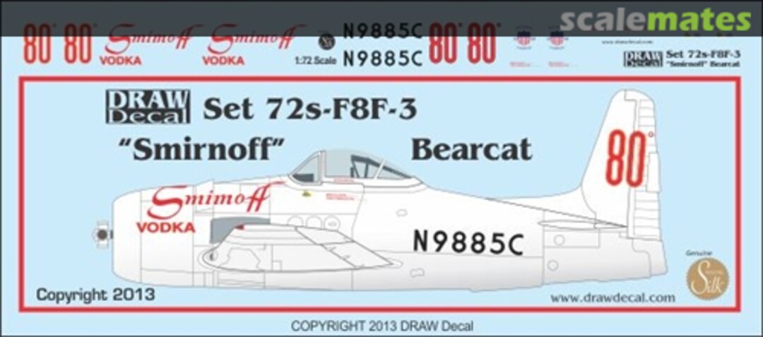 Boxart "Smirnoff" Bearcat 72-F8F-3 Draw Decal