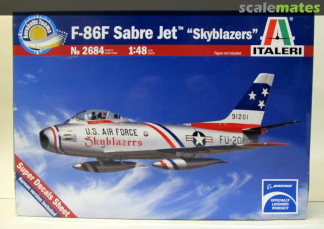 Boxart North American F-86F Sabre Jet 2684 Italeri