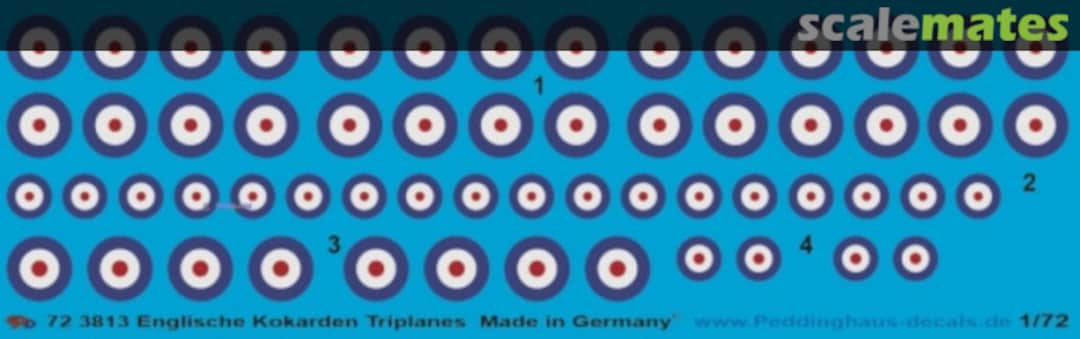 Boxart English early Cocardes for Sopwith Triplane 72 3813 Peddinghaus-Decals