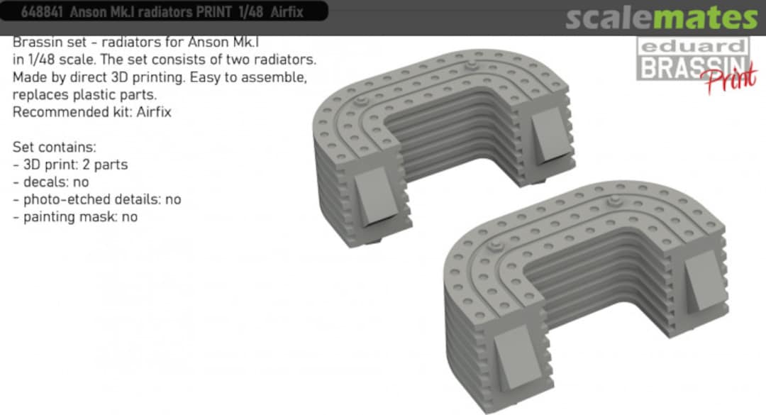 Boxart Anson Mk.I radiators 648841 Eduard