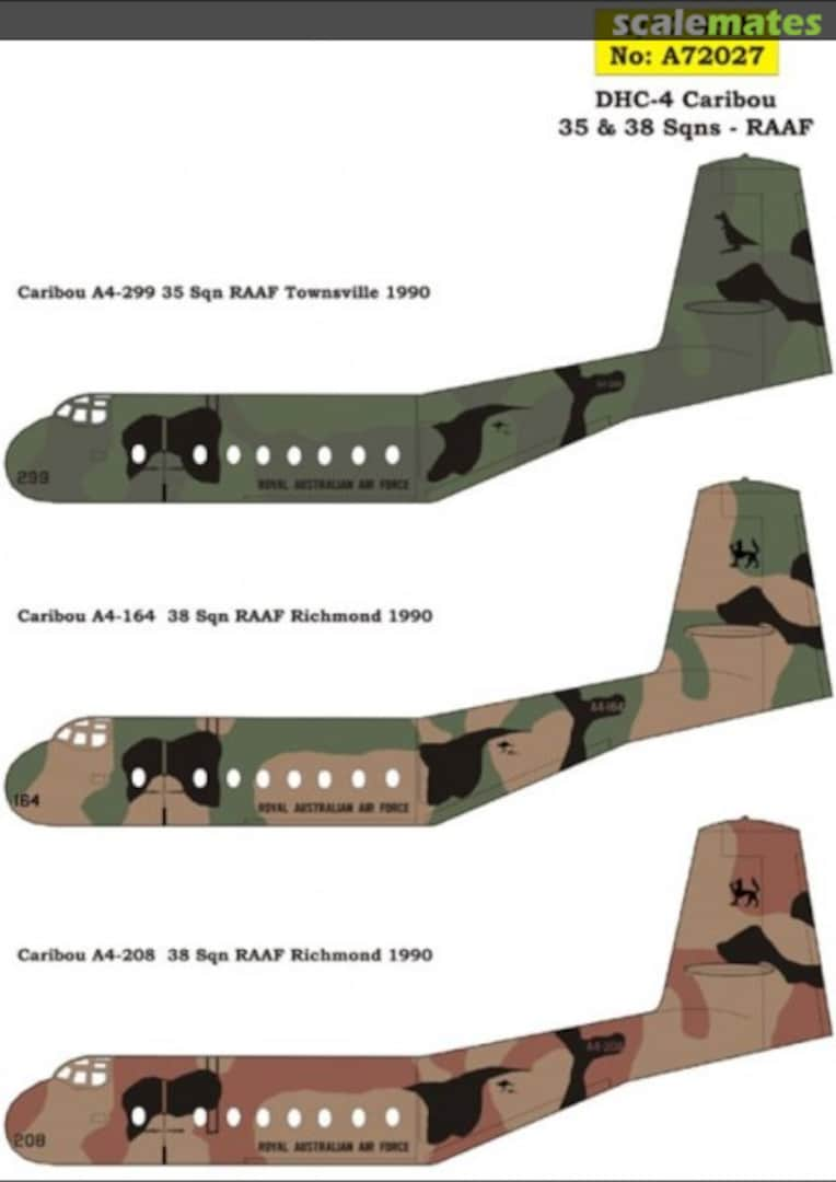 Boxart DHC-4 Caribou - RAAF Decals 72027 Aussie Decals