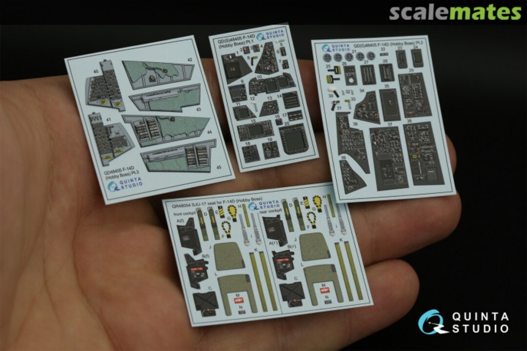 Contents F-14D interior 3D decals QD48405 Quinta Studio