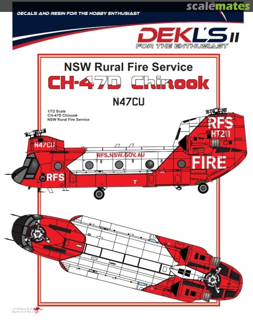 Boxart NSW Rural Fire Service CH-47D Chinook DZ72075 DEKL's