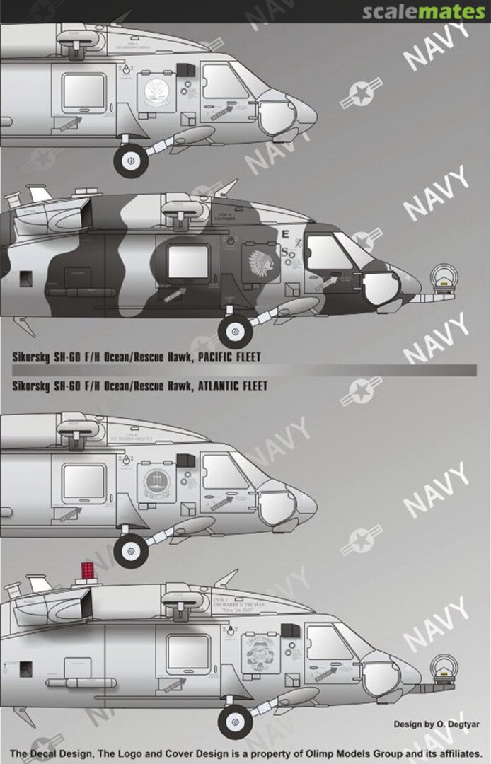 Boxart Sikorsky SH-60F/H Ocean/Rescue Hawk 48-21 Authentic Decals