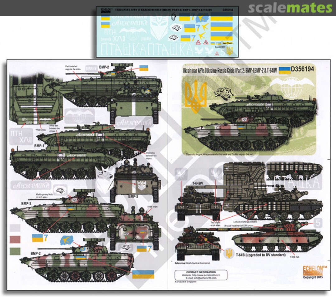 Boxart Ukrainian AFVs Pt 2: BMP-1, BMP-2 & T-64BV D356194 Echelon Fine Details