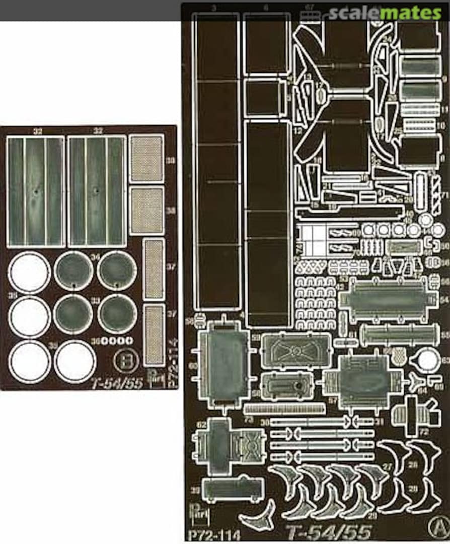 Boxart Detail Set for Plastic Kit T-54 / T-55 P72-114 Part