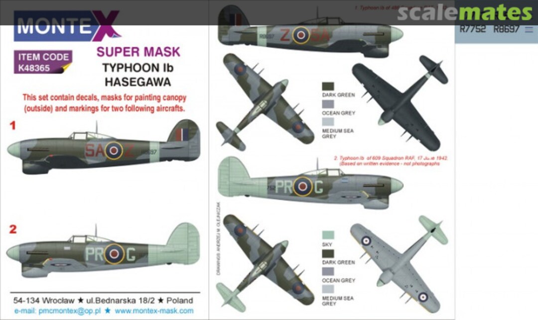 Boxart Hawker Typhoon Mk.Ib K48365 Montex