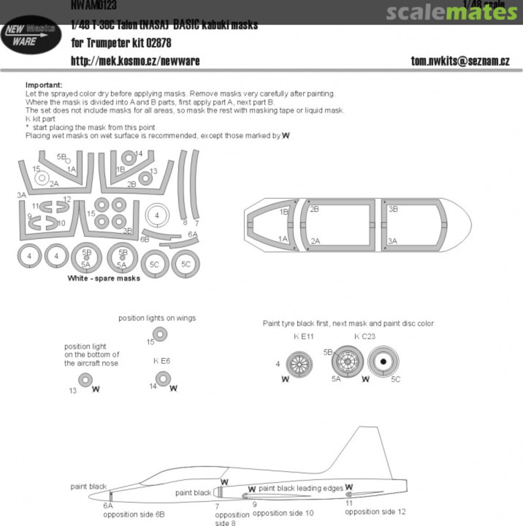 Boxart T-38C Talon (NASA) BASIC kabuki masks NWAM0123 New Ware