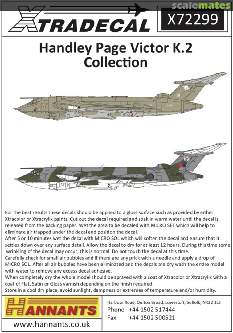 Boxart Handley-Page Victor K.2 Collection X72299 Xtradecal