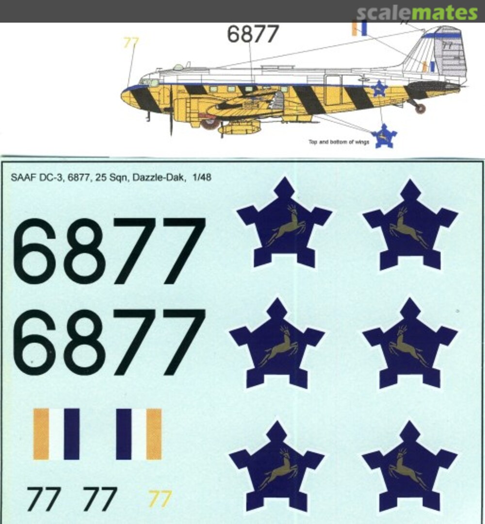 Boxart SAAF DC-3 MAV-480201 MAV Decals