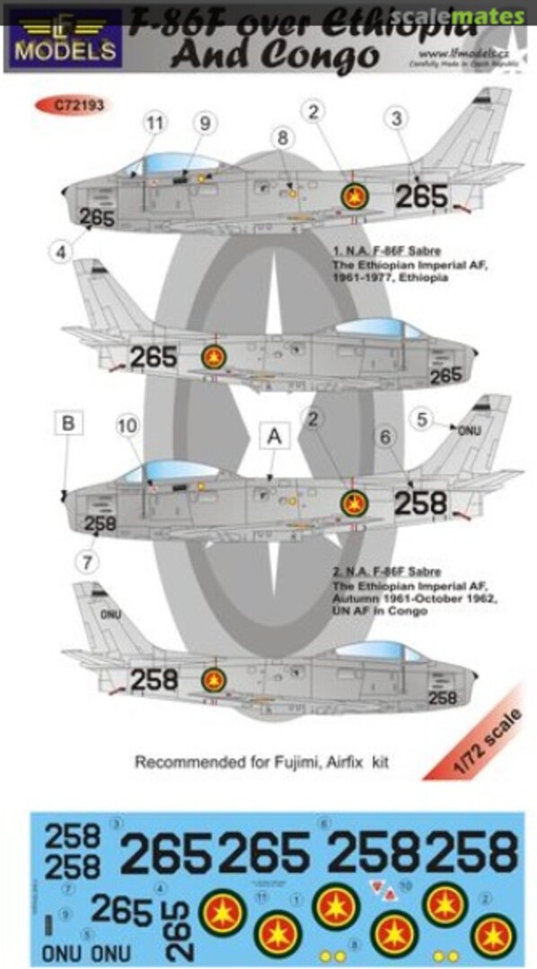 Boxart North-American F-86F over Ethiopia C72193 LF Models