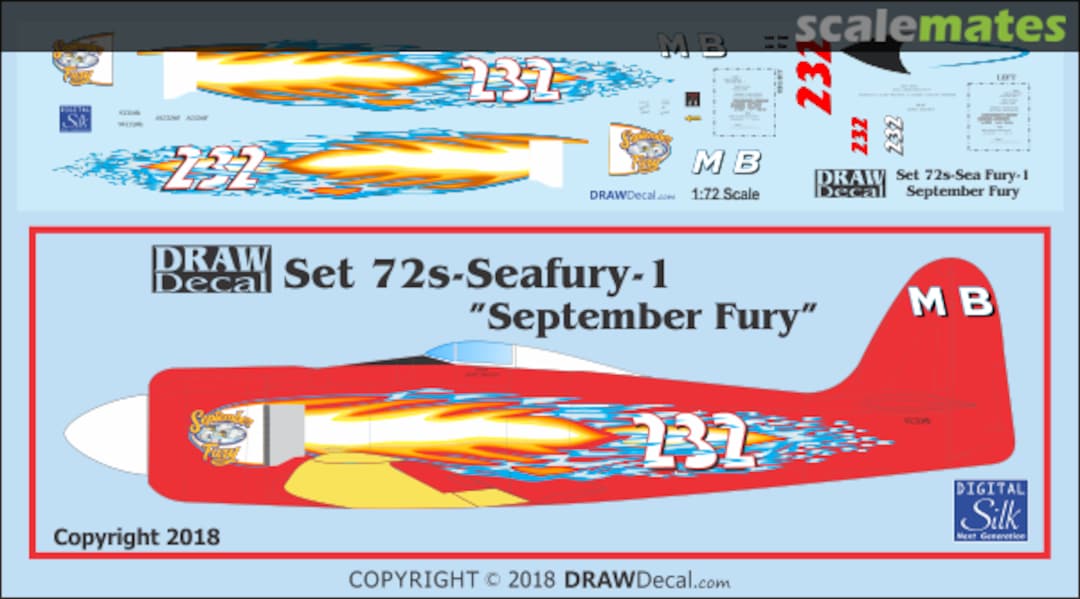 Boxart "September Fury" 72-Seafury-1 Draw Decal