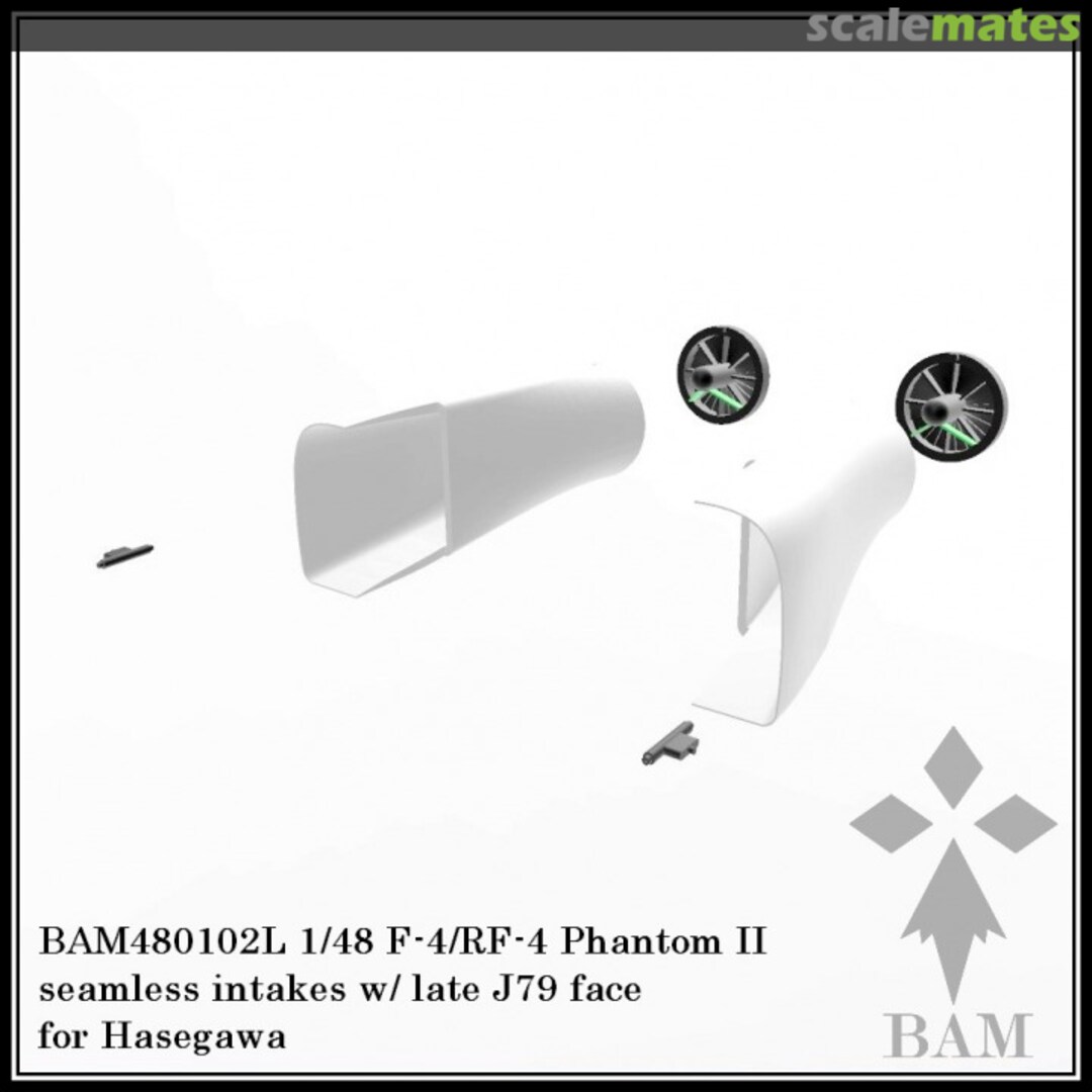 Boxart F-4/RF-4 Phantom II - Seamless Intakes w/ Late J79 Face BAM48102L BAM Models