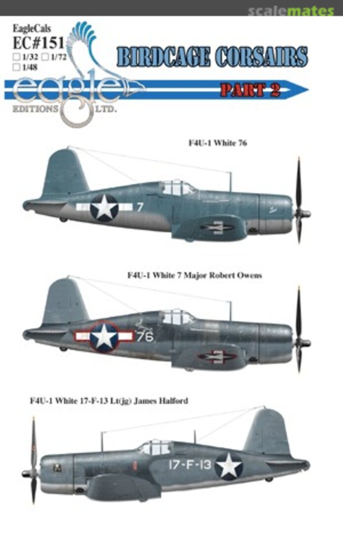 Boxart F4U 1 Part 2 EagleCals EC72-151 Eagle Editions