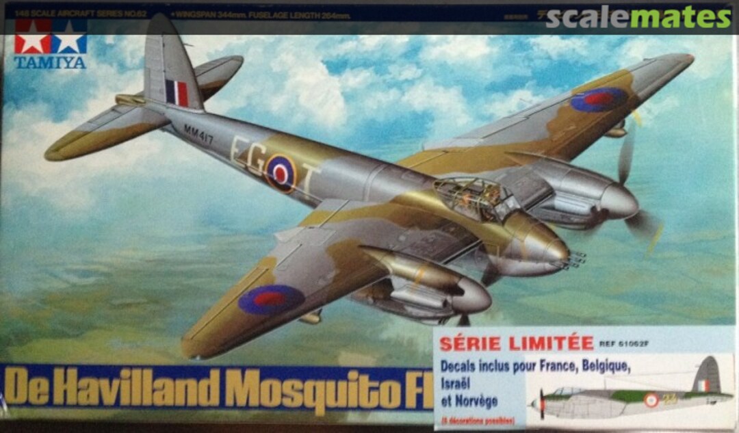 Boxart De Havilland Mosquito FB Mk.VI/NF Mk.II 61062 Tamiya