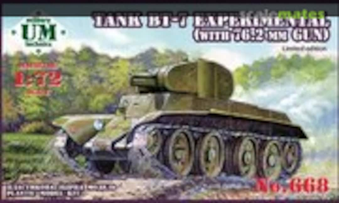 1:72 BT-7 experimental tank with 76.2mm gun (UM Military Technics 668)