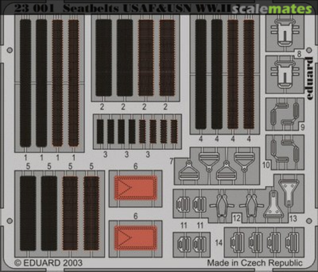 Boxart Seatbelts USAF & USN WWII late 23001 Eduard