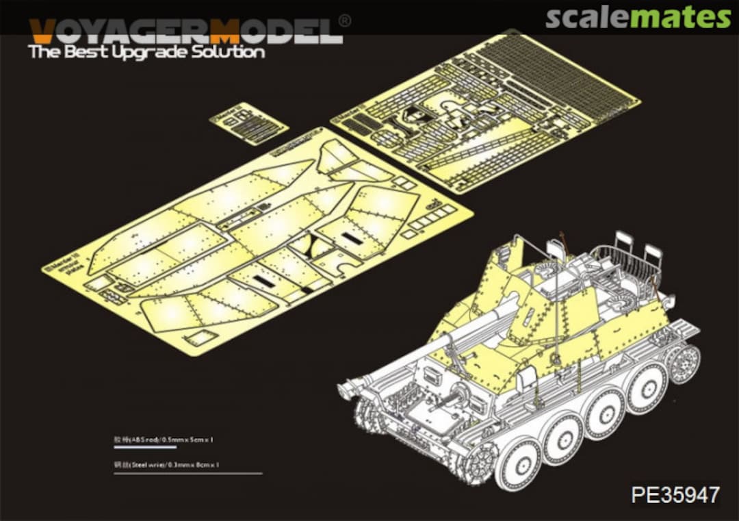 Boxart WWII German Tank Destroyer Marder III (Sd.Kfz.139) Armour Plates PE35947 Voyager Model