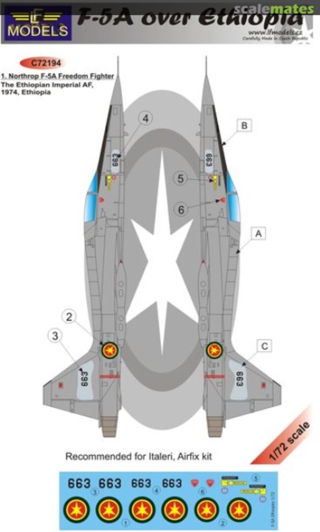 Boxart F-5A over Ethiopia C72194 LF Models