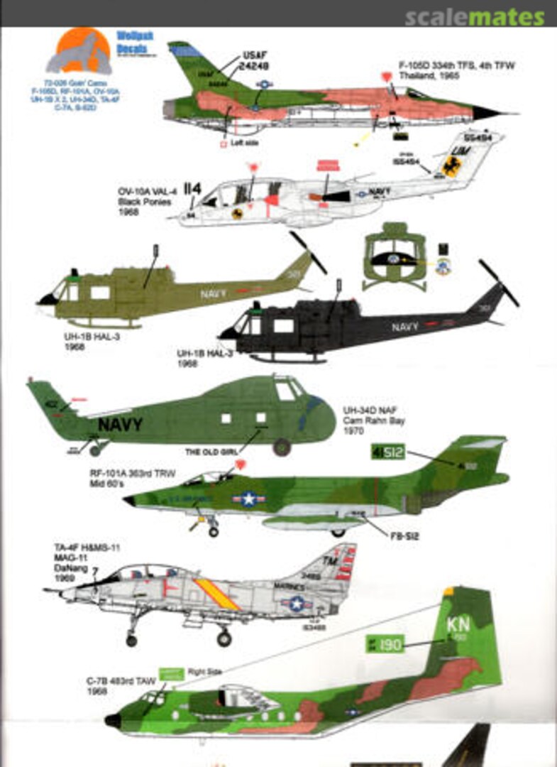 Boxart Goin' Camo 72-026 Wolfpak Decals