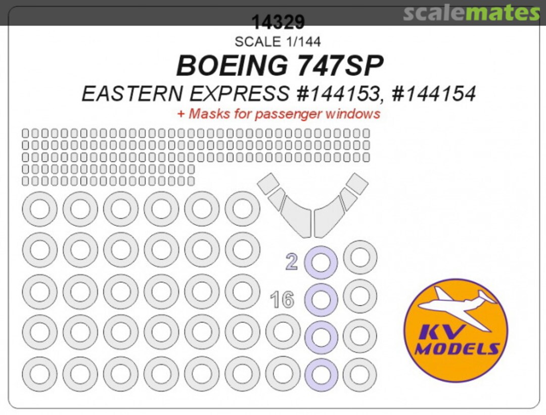 Boxart Boeing 747SP 14329 KV Models