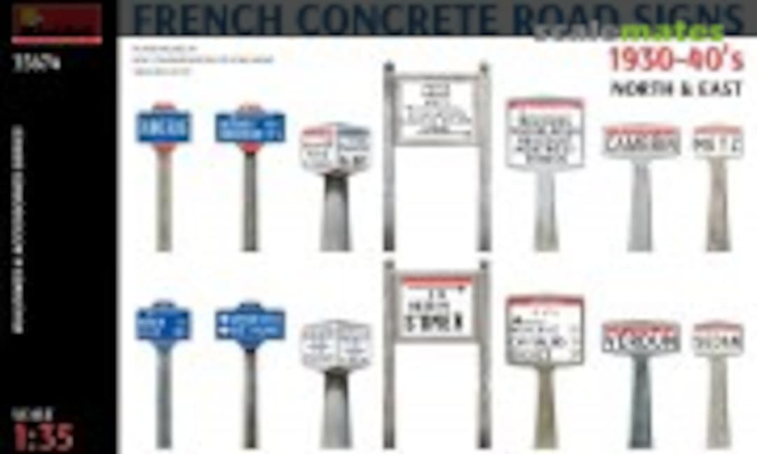 1:35 French Concrete Road Signs 1930-40's (MiniArt 35674)